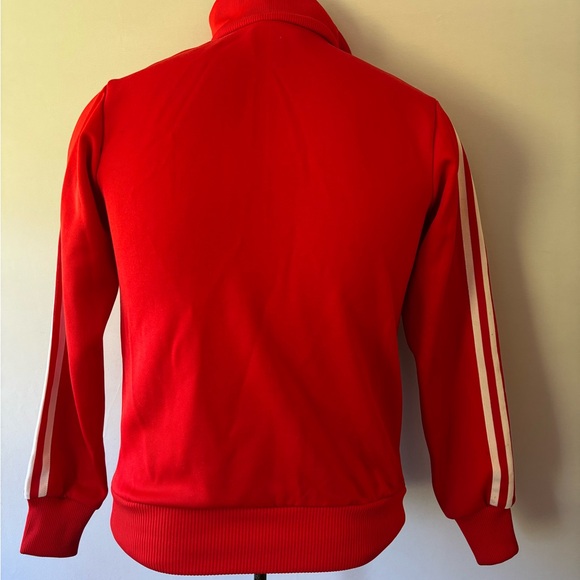 1980’s Vintage Adidas Track Suit zip jacket. Red & White. XS with hood stretch! - Picture 7 of 9